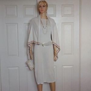 Gabrielle Union knit dress/Coach wristlet  shawl/accessories